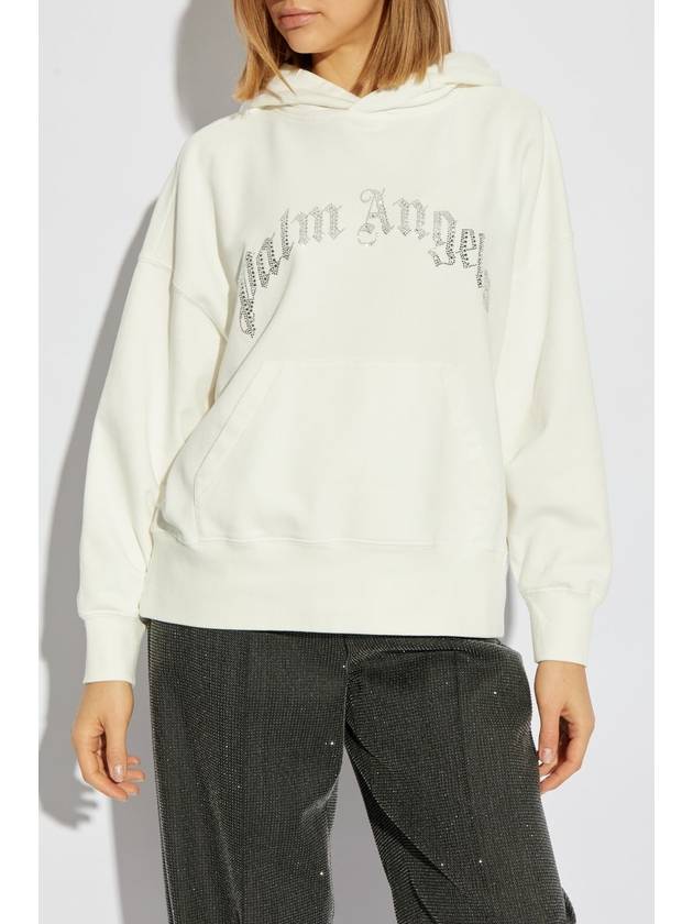 Palm Angels Sweatshirt With Logo, Women's, White - PALM ANGELS - BALAAN 3