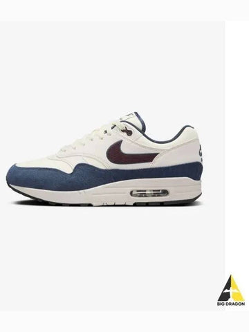 Air Max 1 M Coconut Milk Armory Navy Light Orewood Brown Burgundy Crush FN6952 103 - NIKE - BALAAN 1