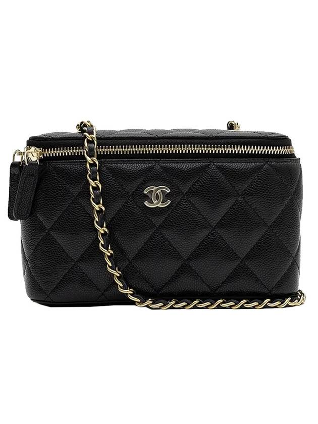 Classic Caviar Vanity Cross Bag Gold Plated Black - CHANEL - BALAAN 1