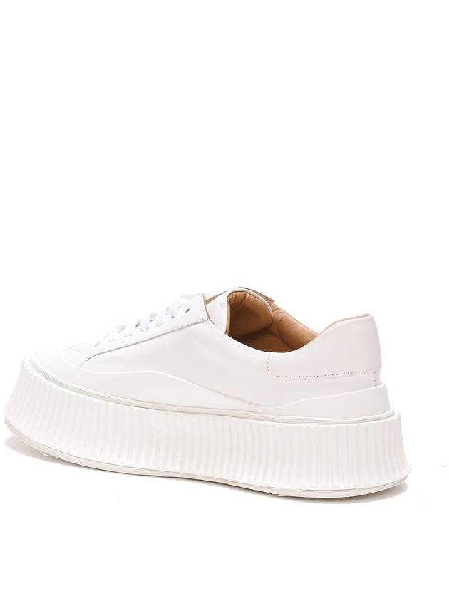 Leather Low Top Sneakers White - JIL SANDER - BALAAN 4