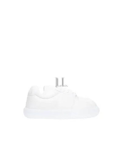 Padded Lace-up Leather Low Top Sneakers White - MARNI - BALAAN 2