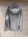 Engineered 4 Bar Diagonal Zip Up Hoodie Light Grey - THOM BROWNE - BALAAN 6