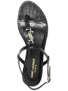 Women's Cassandra Flat Sandals Black - SAINT LAURENT - BALAAN 2