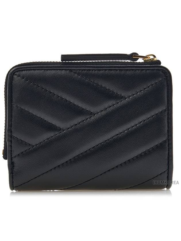 Chevron Half Wallet Black - TORY BURCH - BALAAN 4