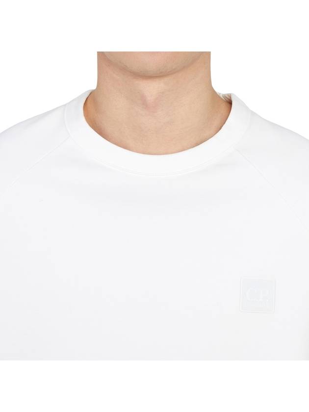 Metropolis Rubber Logo Sweatshirt White - CP COMPANY - BALAAN 7