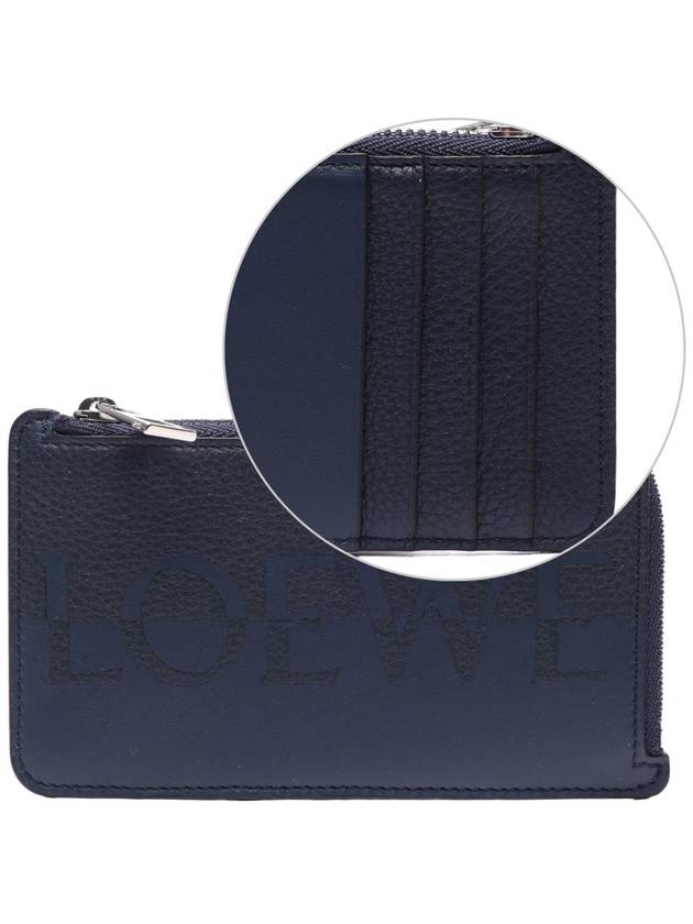 split logo zipper card wallet navy - LOEWE - BALAAN.