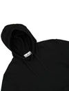 Cotton Fleece Garment Dyed Hoodie Black - STONE ISLAND - BALAAN 4