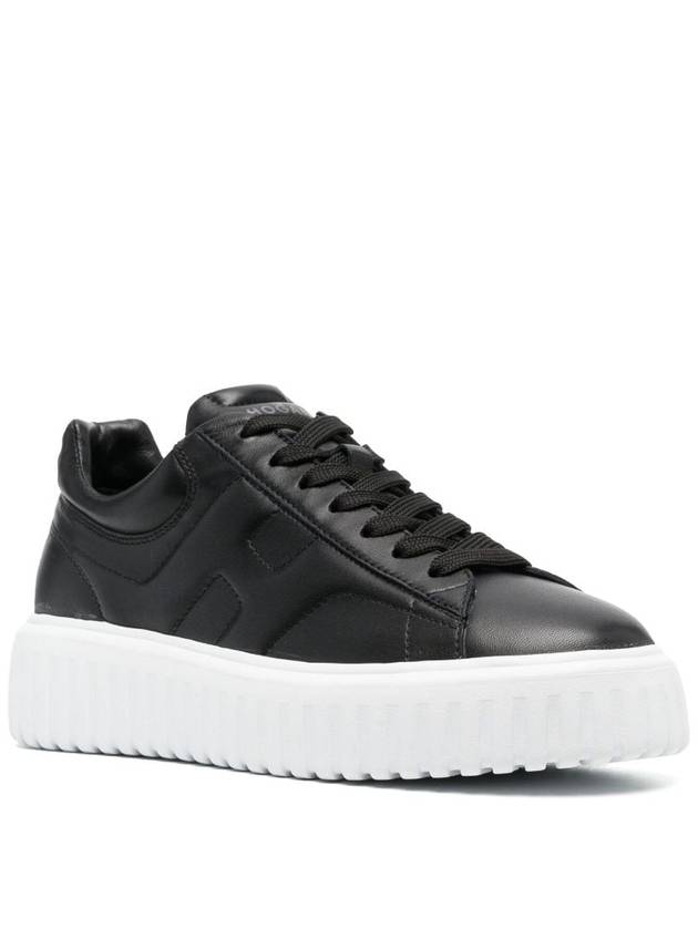 BLACK LEATHER SNEAKERS HXM6450FC60LE9B999 - HOGAN - BALAAN 3