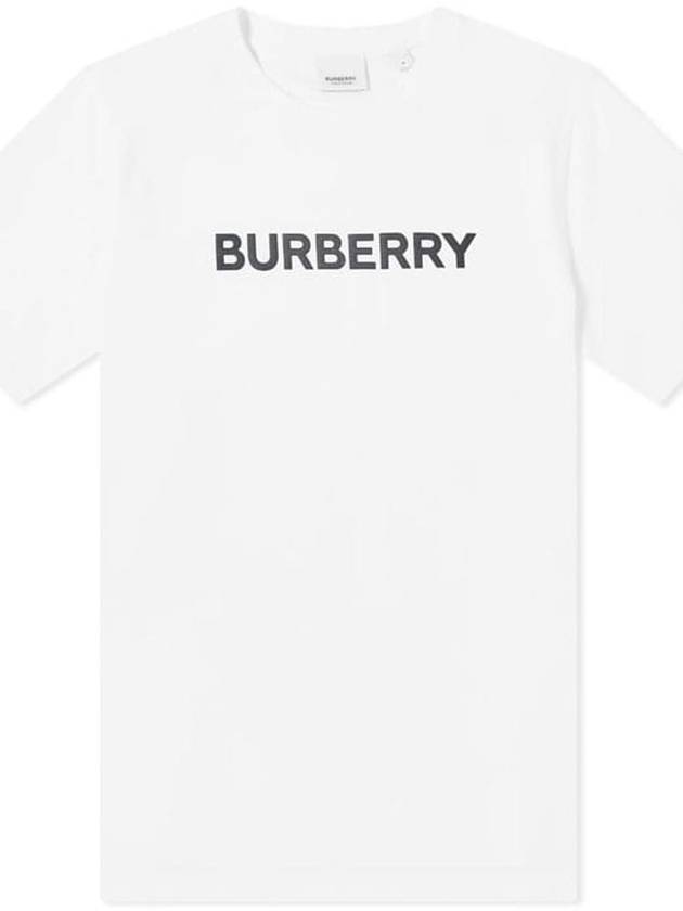 Logo Print Cotton Short Sleeve T-Shirt White - BURBERRY - BALAAN 2