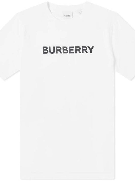 Logo Print Cotton Short Sleeve T-Shirt White - BURBERRY - BALAAN 2