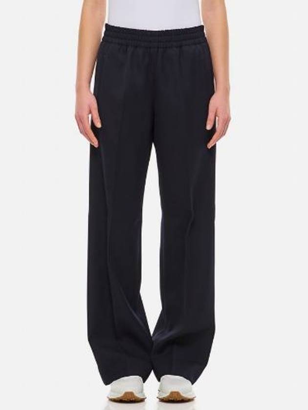 Women's Joggings Wool Gabardine Straight Pants Dag Blue - GOLDEN GOOSE - BALAAN 4