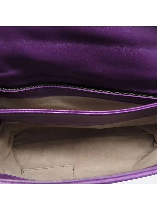 Purple Intrecciato Nappa Large Olympia Flap Tote Bag - BOTTEGA VENETA - BALAAN 4