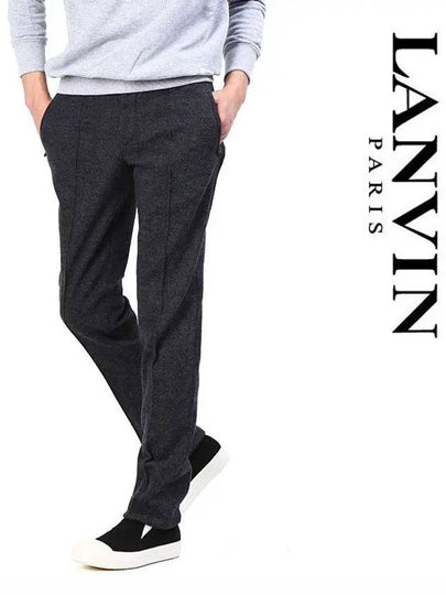 Herringbone Jersey Straight Pants Dark Grey - LANVIN - BALAAN 2