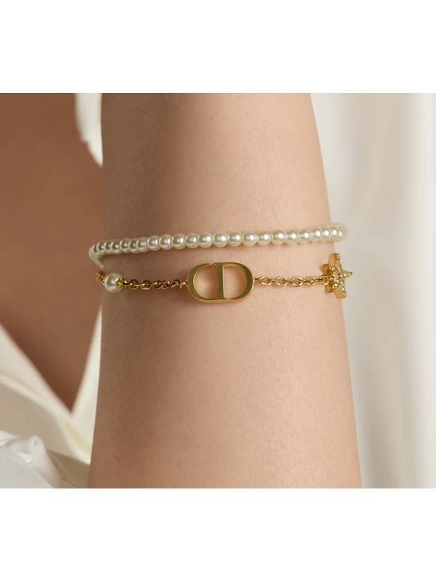 Petit CD Resin Pearls Bracelet Gold - DIOR - BALAAN 4