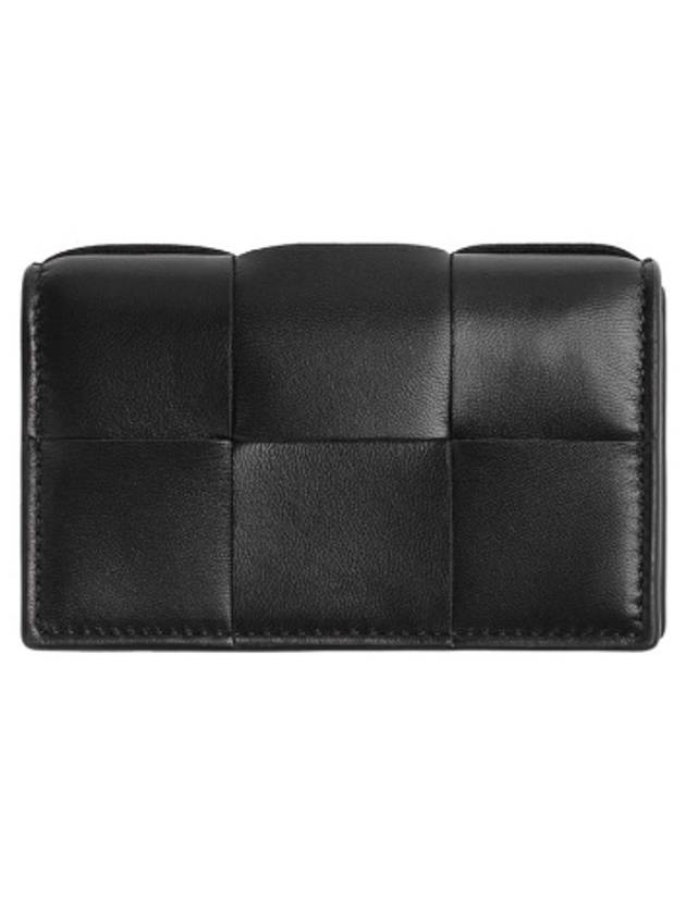 Intrecciato Flap Card Wallet Black - BOTTEGA VENETA - BALAAN 2