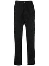 Wappen Patch Old Treatment Slim Fit Cargo Straight Pants Black - STONE ISLAND - BALAAN 2