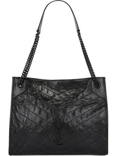 Quilting Nikki Medium Shoulder Bag Black - SAINT LAURENT - BALAAN 2