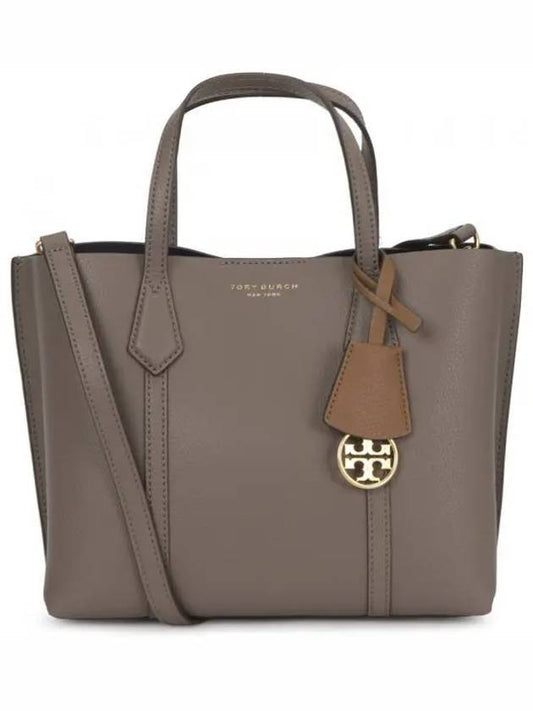 Perry Triple Compartment Small Tote Bag Dark Beige - TORY BURCH - BALAAN 2