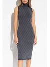 FF motif sleeveless midi dress blue - FENDI - BALAAN 2