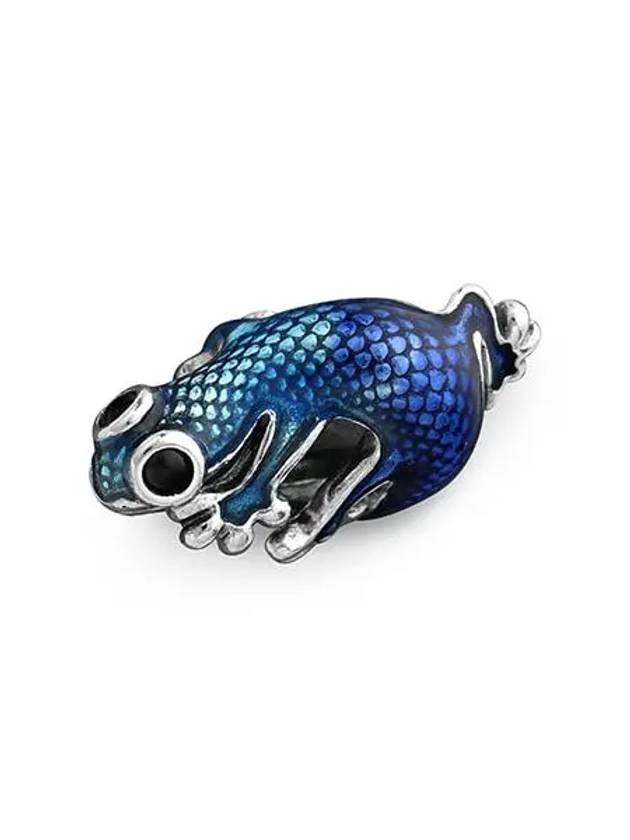 Metallic Gecko Bracelet Charm Silver Blue - PANDORA - BALAAN 6