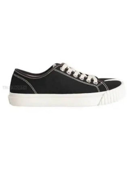 Tabi Canvas Low Top Sneakers Black - MAISON MARGIELA - BALAAN 2