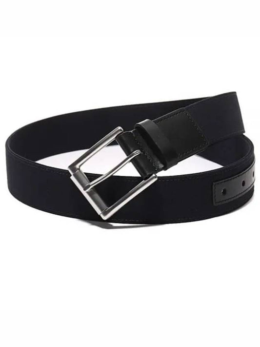 Zebra Broad Strap Leather Belt Navy - PAUL SMITH - BALAAN.