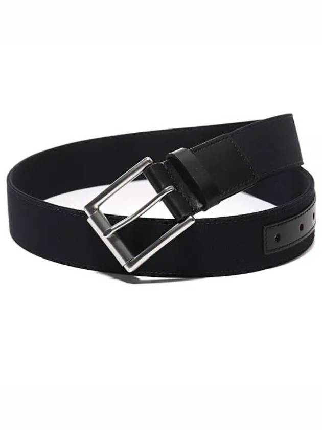 Zebra Broad Strap Leather Belt Navy - PAUL SMITH - BALAAN 2