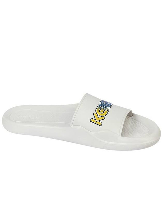 Men's Logo Printing Rubber Slippers White - KENZO - BALAAN 1