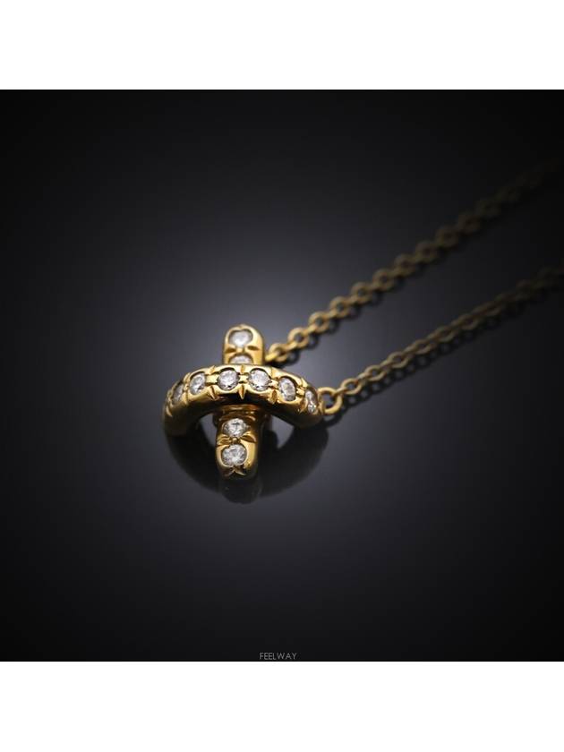 Daejeon Used Luxury Goods X Pendant 18K Yellow Gold Diamond Necklace - TIFFANY & CO. - BALAAN 3