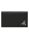 Saffiano Name Card Holder Black - PRADA - BALAAN 2