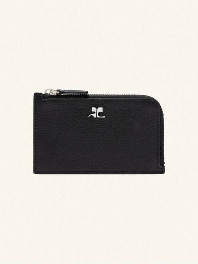 Logo Zipper Card Wallet Black - COURREGES - BALAAN 2