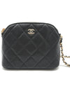 Classic Half Moon Caviar Mini Cross Bag Black - CHANEL - BALAAN 3