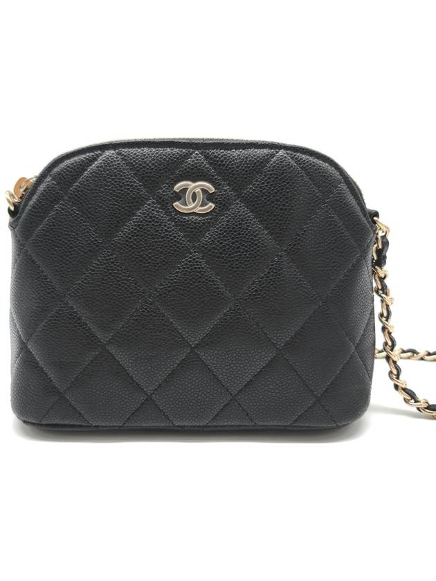 Classic Half Moon Caviar Mini Cross Bag Black - CHANEL - BALAAN 3