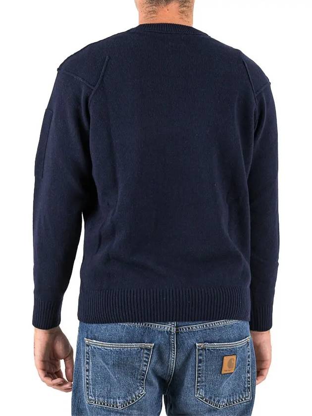 Sea Island Lens Knit Top Navy - CP COMPANY - BALAAN 3