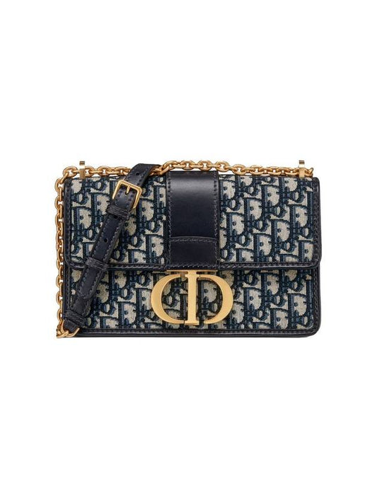 30 Montaine Chain Shoulder Bag Blue - DIOR - BALAAN.