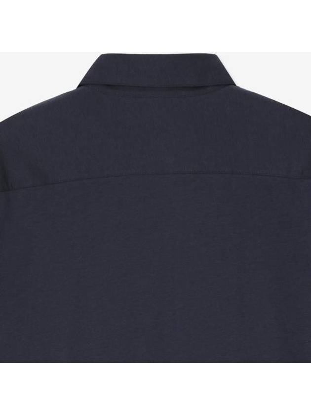 Logo Pocket Cotton Long Sleeve Shirt Blue - MARNI - BALAAN 5