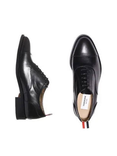 Vitello Caprether Cap Toe Oxford Black - THOM BROWNE - BALAAN 2