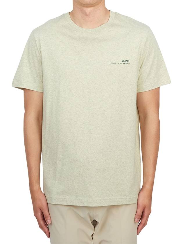 Men's Overdyed Item Logo Short Sleeve T-Shirt Light China Green - A.P.C. - BALAAN 4