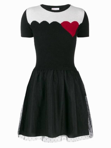 Knit Heart Maglia S Size OnePiece Women's Dress - RED VALENTINO - BALAAN 1