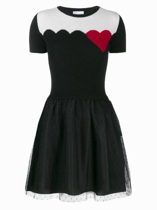 Knit Heart Maglia S Size OnePiece Women's Dress - RED VALENTINO - BALAAN 1