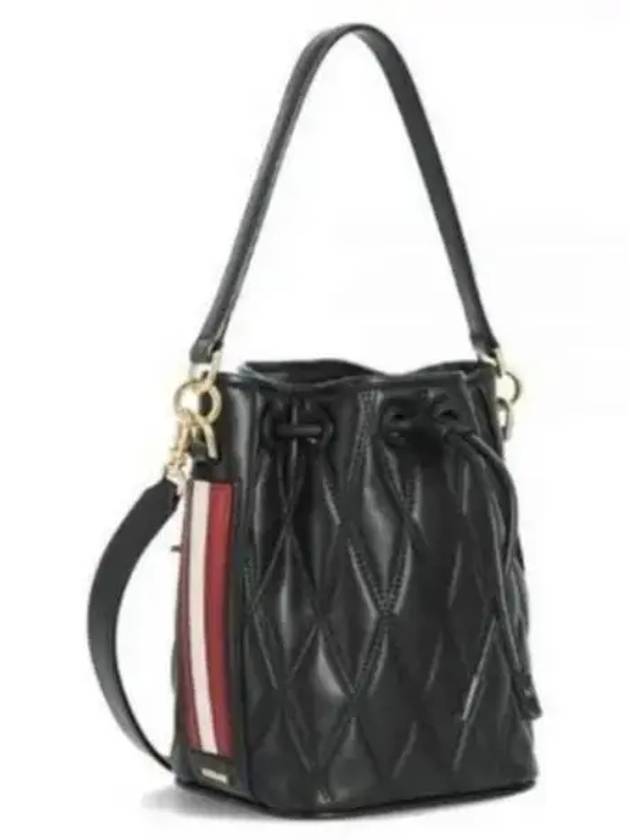 Donae Leather Bucket Bag Black - BALLY - BALAAN 2