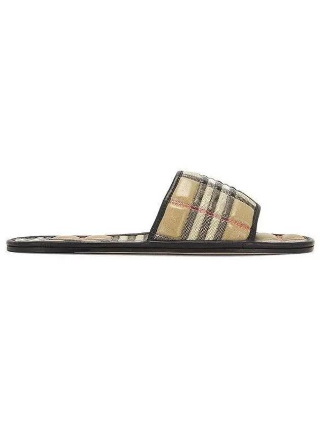 Check Quilted Slippers Beige - BURBERRY - BALAAN 2