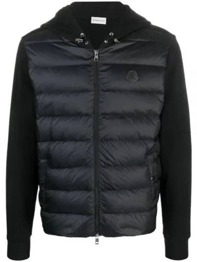 Men's Fleece Zip-Up Padding Black - MONCLER - BALAAN 2