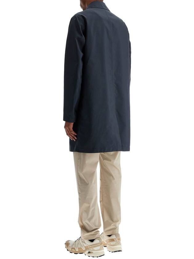 long blue waterproof coat in high-quality polyester with buttons - HERNO - BALAAN 3