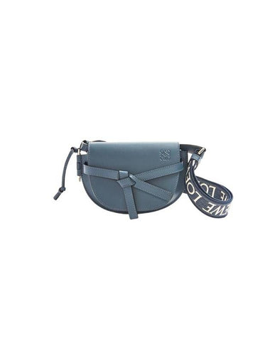 Mini Gate Dual Soft Calfskin Cross Bag Onyx Blue - LOEWE - BALAAN 1