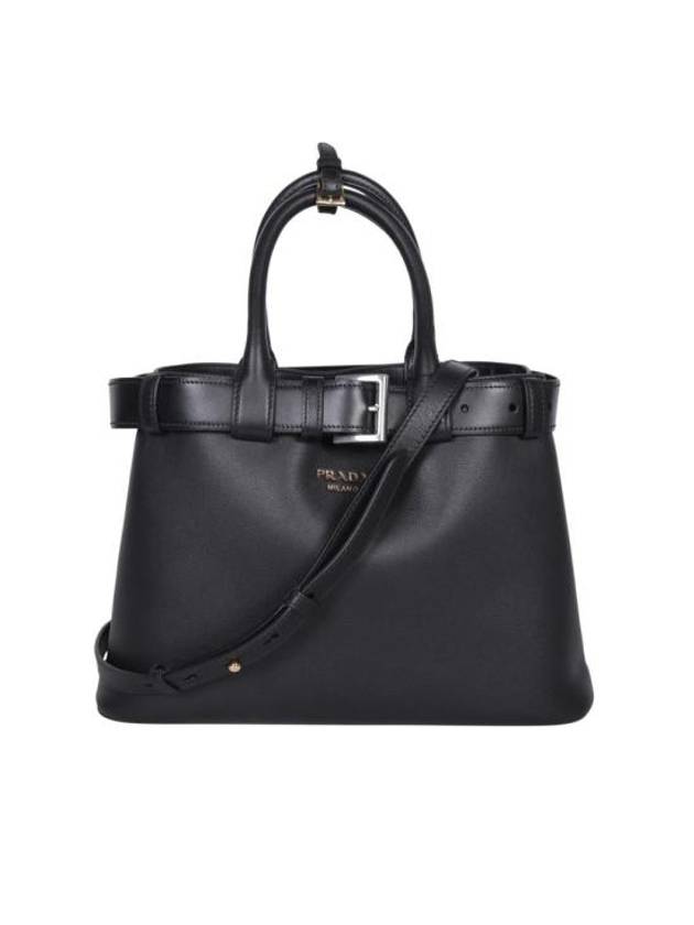 Buckle Medium Tote Bag Black - PRADA - BALAAN 1