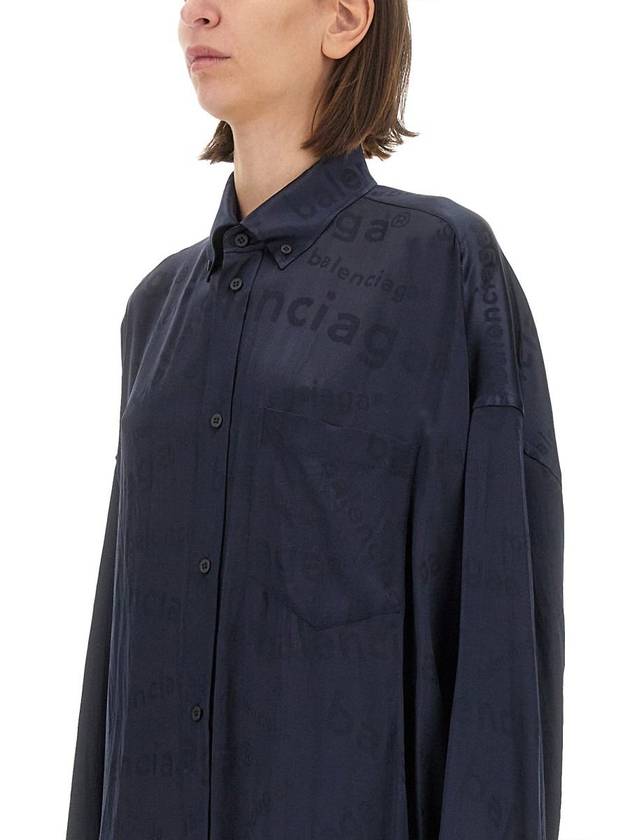 Balenciaga All Over Logo Shirt - BALENCIAGA - BALAAN 4