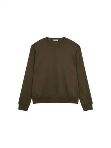 Men s Easy Cotton Crew Neck T Shirt Dark Khaki 270025 - HERNO - BALAAN 1