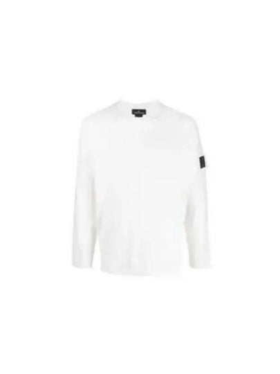 Wappen Patch Crew Neck Knit Top Ivory - STONE ISLAND - BALAAN 2