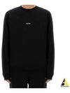 Brushed Micro Logo Cotton Sweatshirt Black - MSGM - BALAAN 2